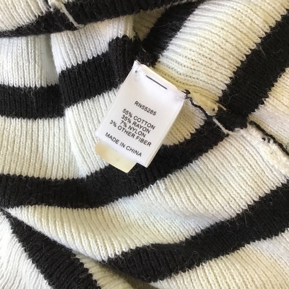 EXPRESS STRIPED V NECK COTTON SWEATER SMALL - Picture 4 of 8